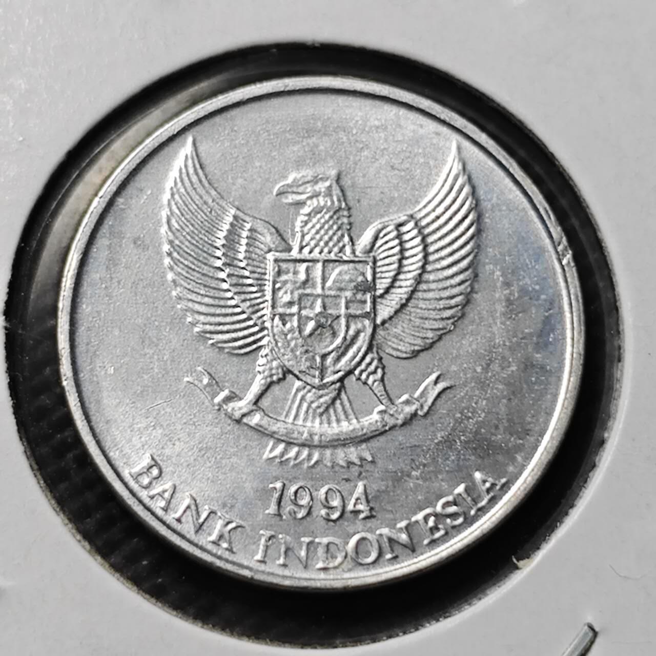KK钱币收藏小铺 第375期  2月预留时间 周末发货   1994印度尼西亚25卢比铜币 好品