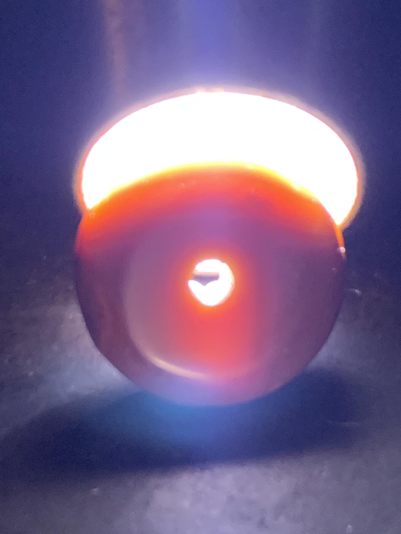 天眼纹冰飘战国红玛瑙通货平安扣一个