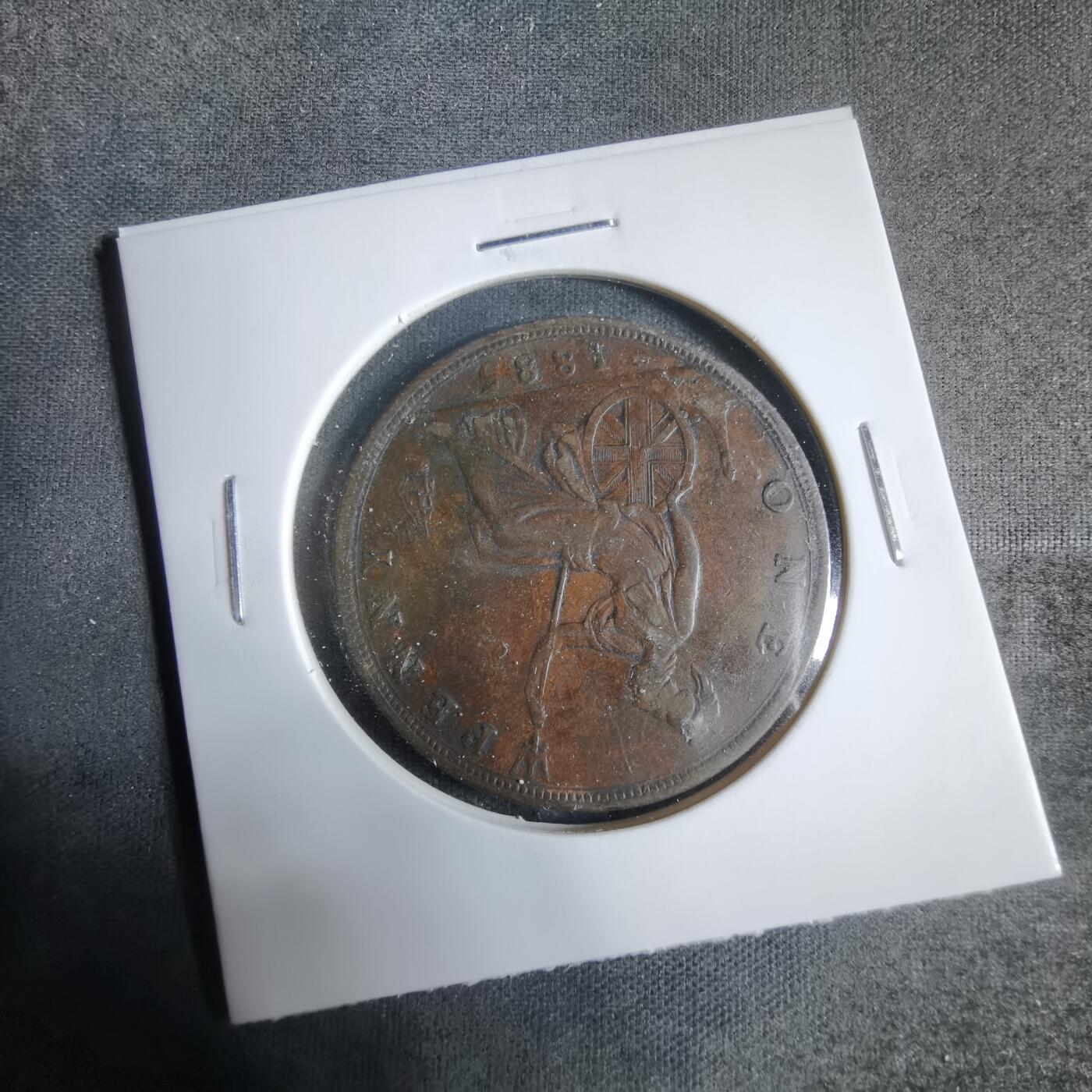 沼泽如烟--第923场 英国1885年1便士