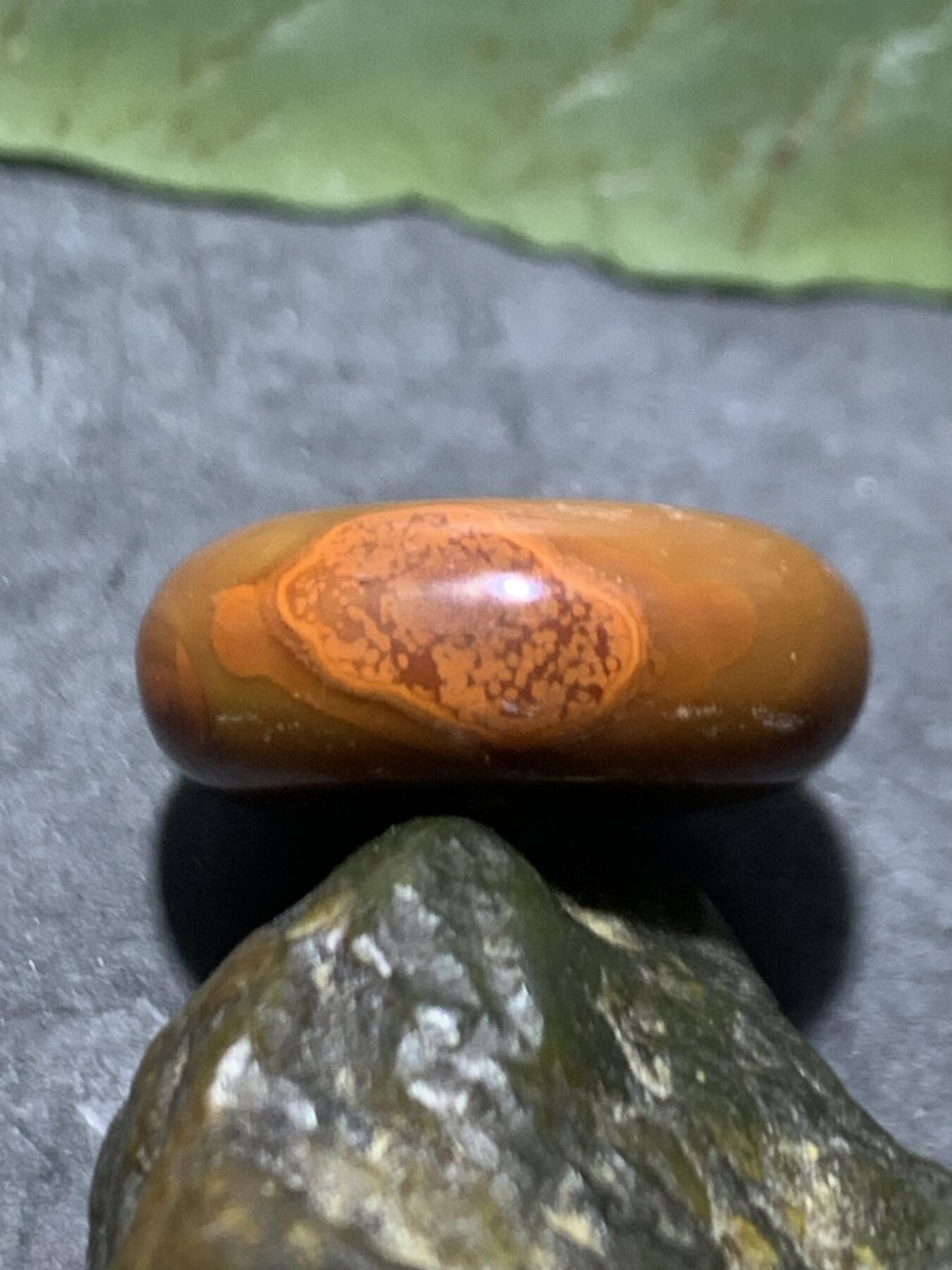 天眼纹冰飘战国红玛瑙通货平安扣一个