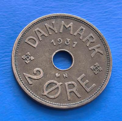 外国优质老铜币银币持续添加中，周六九点倒数截拍，满百包邮，可寄存半年，喜欢朋友微信扫描二维码可直接参拍 - 丹麦1931年2欧尔