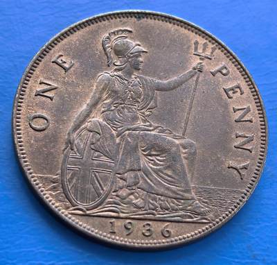 外国优质老铜币银币持续添加中，周六九点倒数截拍，满百包邮，可寄存半年，喜欢朋友微信扫描二维码可直接参拍 - 原光英国1936年大便士