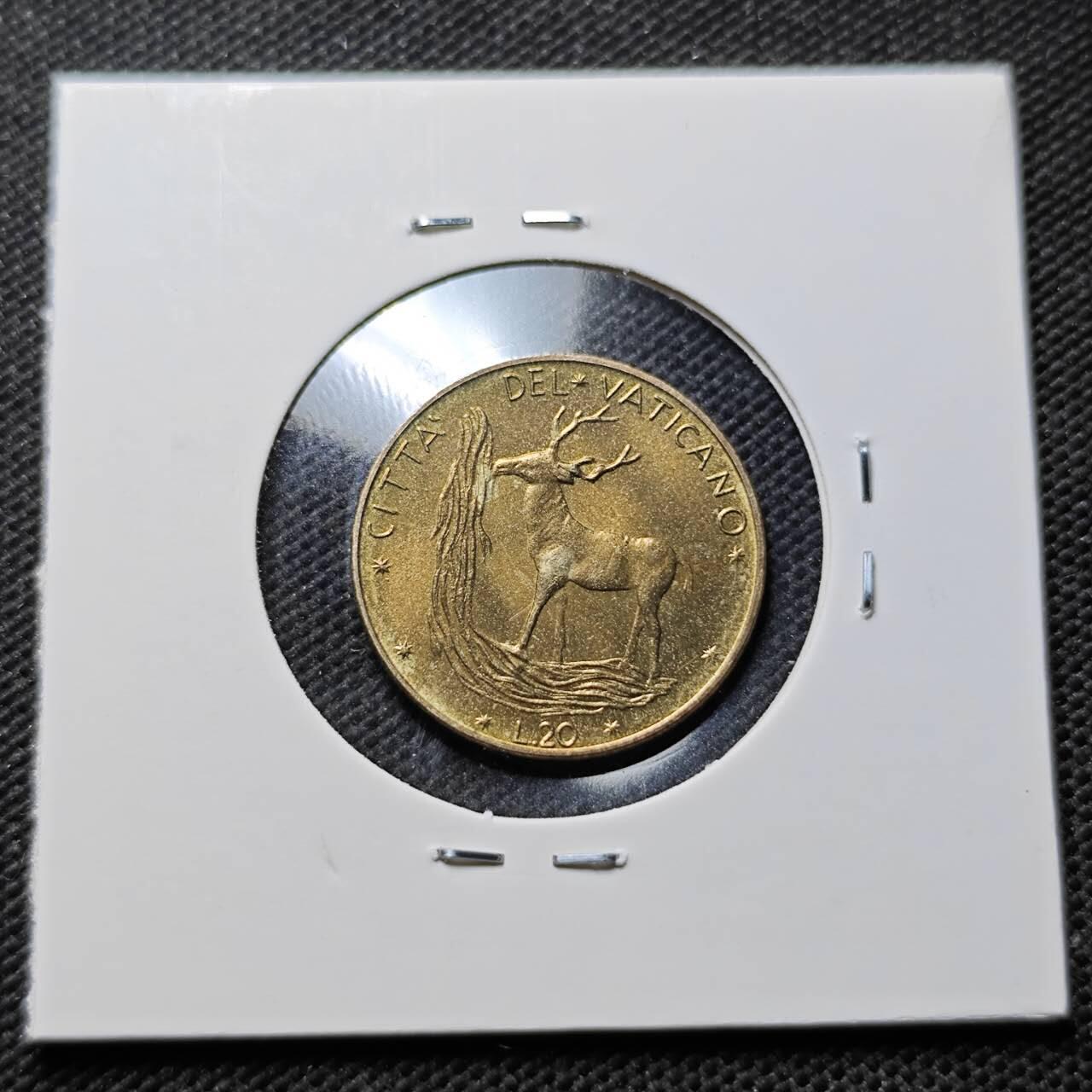 KK钱币收藏小铺 第375期  2月预留时间 周末发货  梵蒂冈20里拉好品