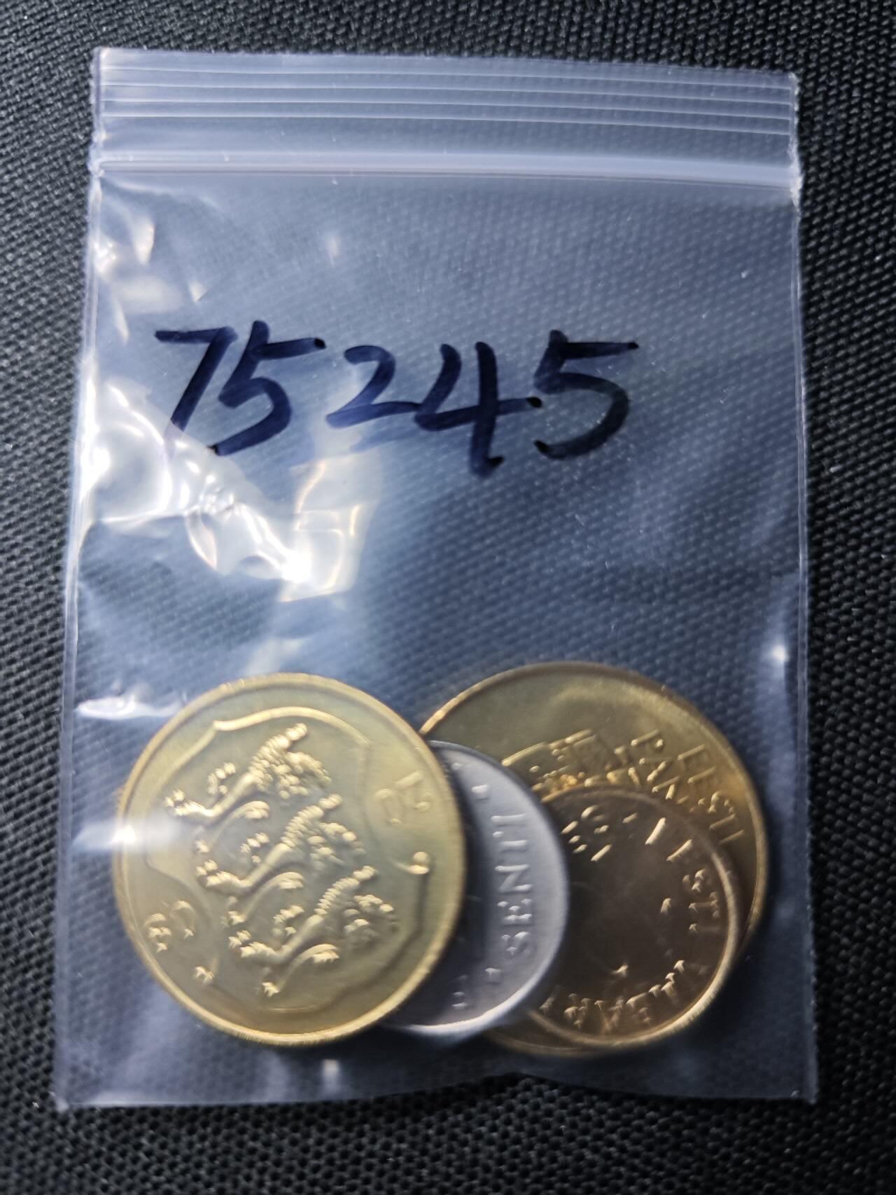 KK钱币收藏小铺 第375期  2月预留时间 周末发货  爱沙尼亚大小面值一组好品