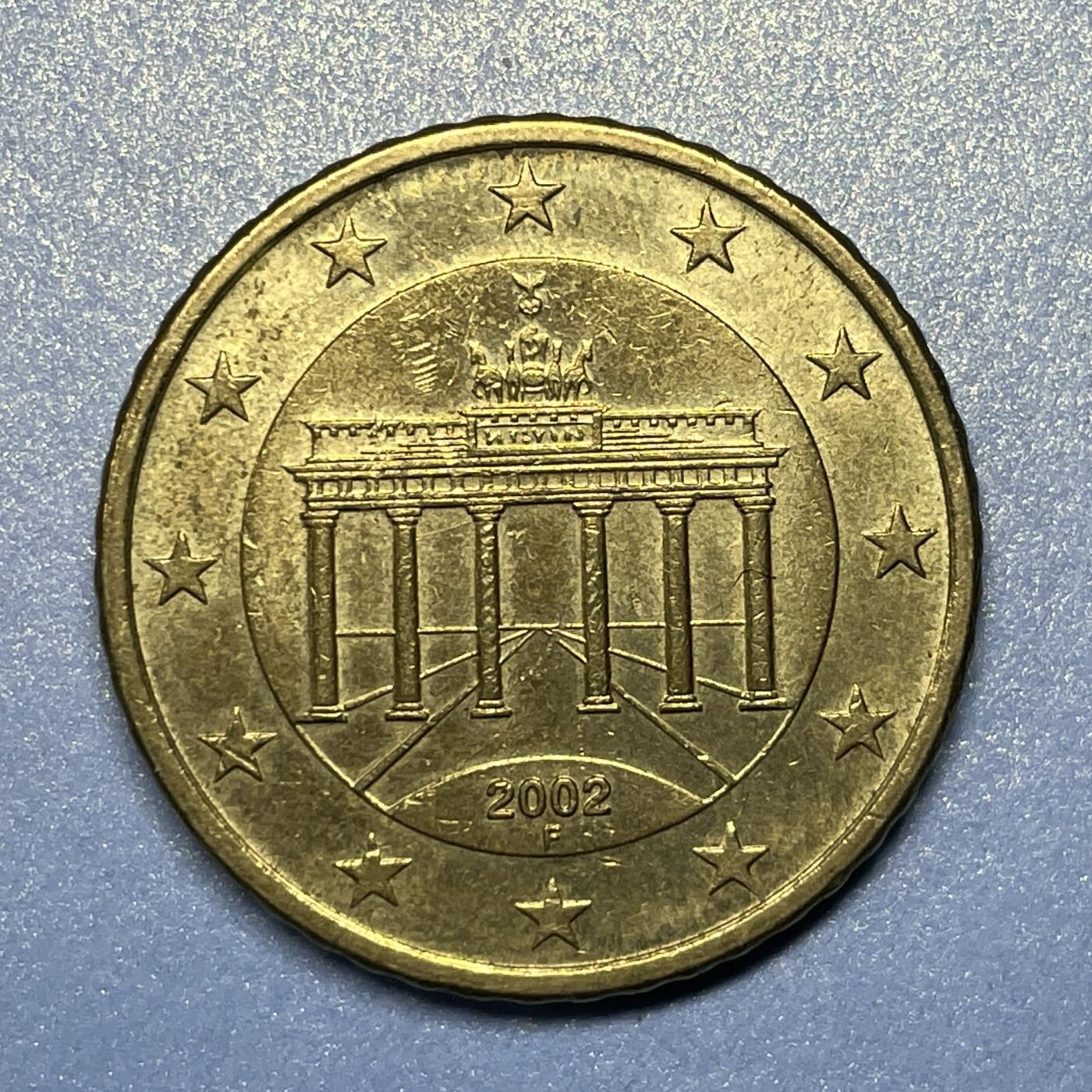 【世界各国硬币】限时专拍 【007】2002年欧元50欧分硬币一枚