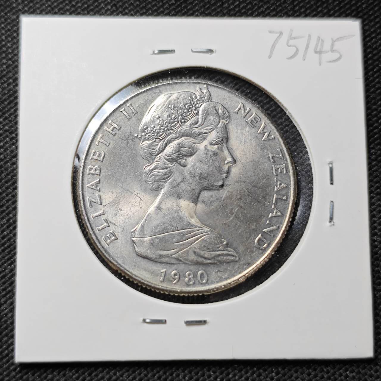 KK钱币收藏小铺 第375期  2月预留时间 周末发货 1980 新西兰50分