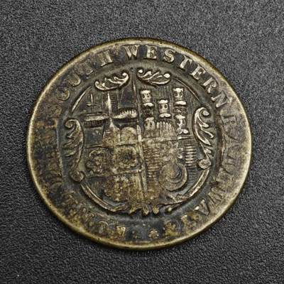 【淘币小摊】实时拍第八百二十一拍   散币场   满百包邮可预留二周 每周一统一发货   - 英国西南铁路公司（South Western Railway）车厢黄铜标识牌