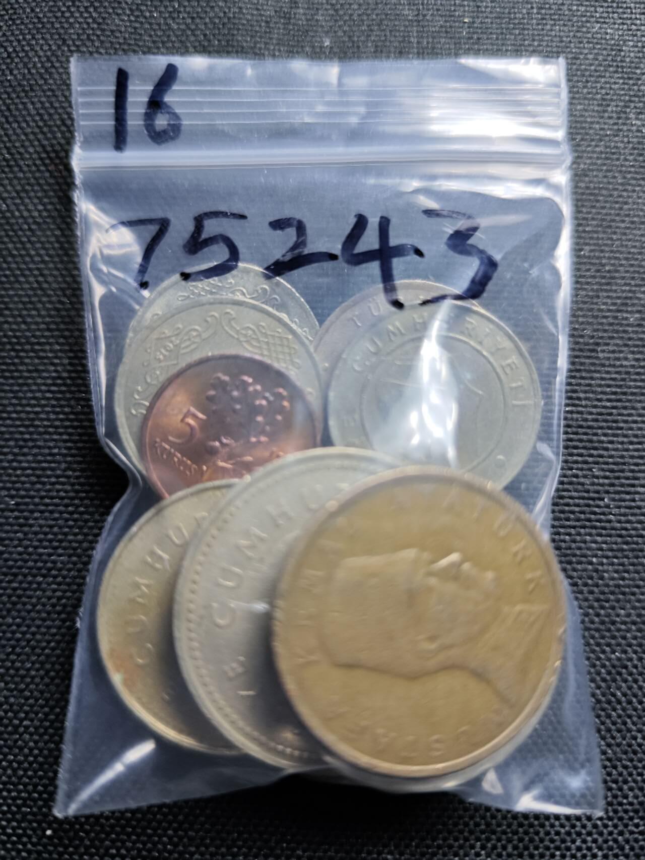 KK钱币收藏小铺 第375期  2月预留时间 周末发货  土耳其一组16枚