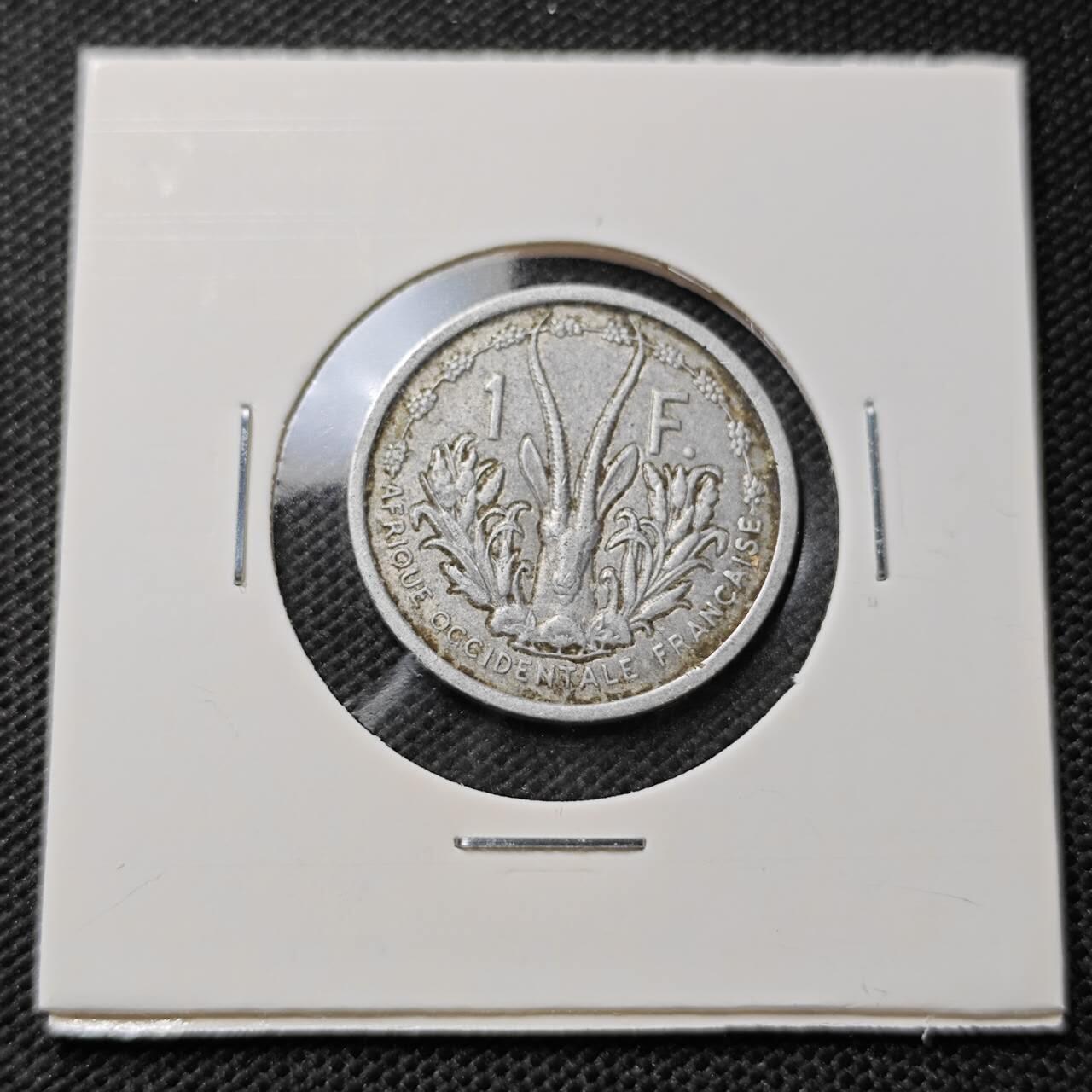 KK钱币收藏小铺 第375期  2月预留时间 周末发货  1955法属西非1法郎