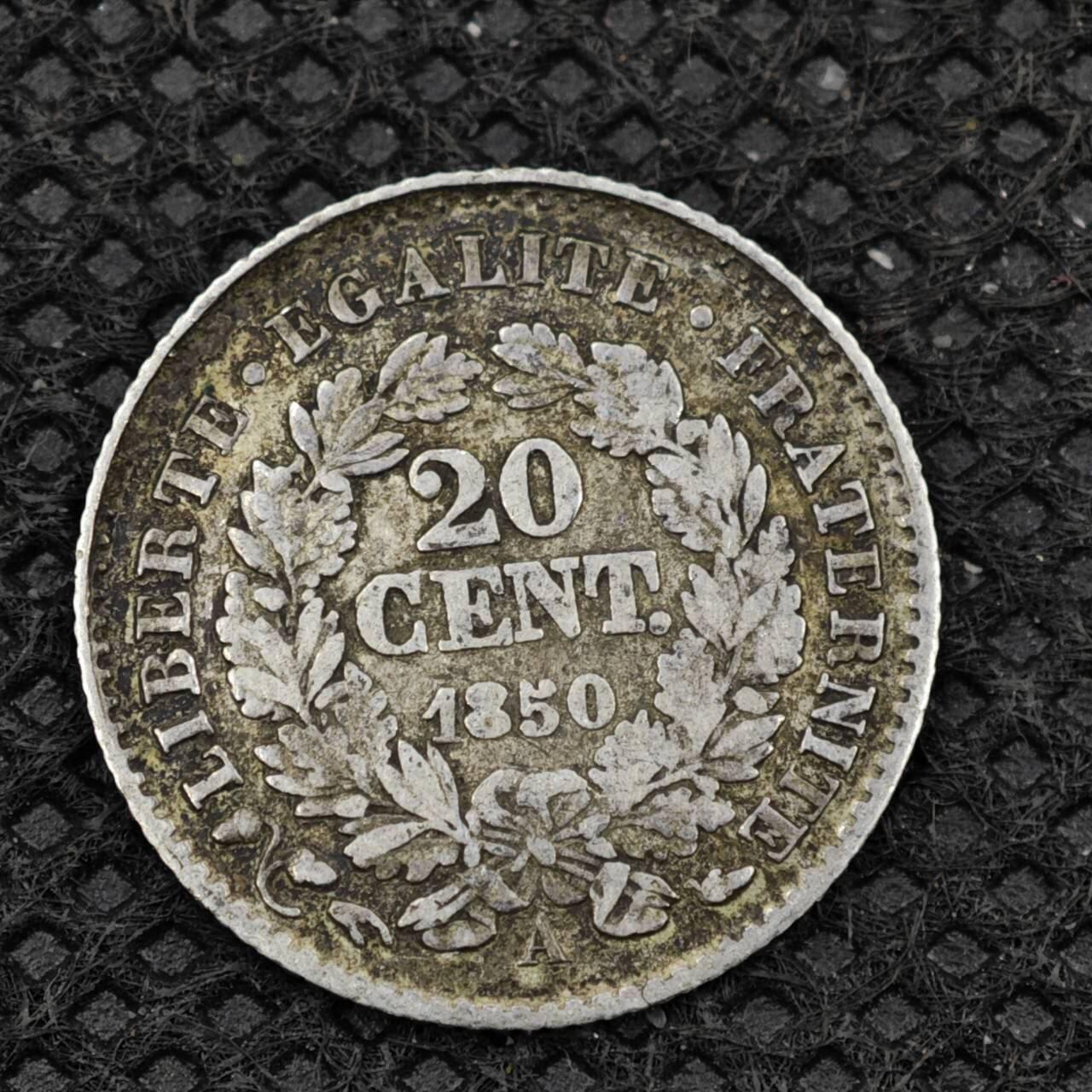 【淘币小摊】限时拍第八百二十四拍  小银币场  满百包邮可预留两周  周一统一发货   法国1850年谷物女神20分银币