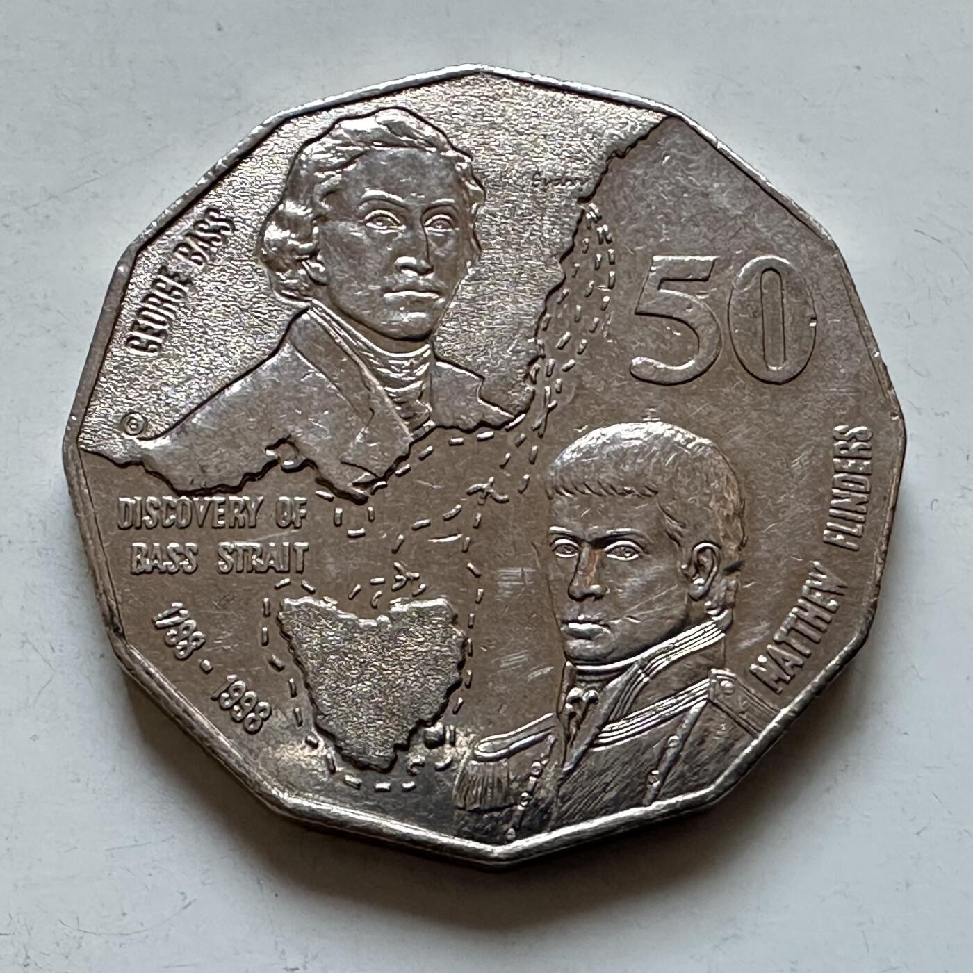 🌹外币初藏🌹🐯2025年第138场  每周二四六晚8️⃣点 接代拍 澳大利亚1998年50分纪念币—5