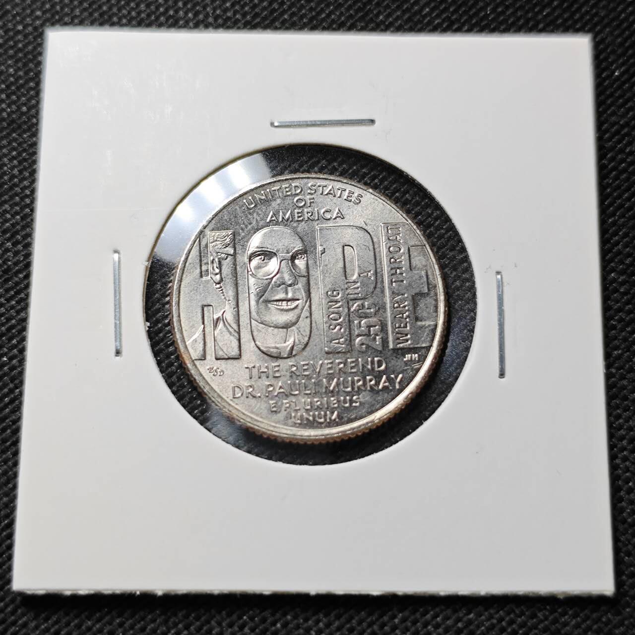 KK钱币收藏小铺 第375期  2月预留时间 周末发货  2024美国25分纪念币 好品