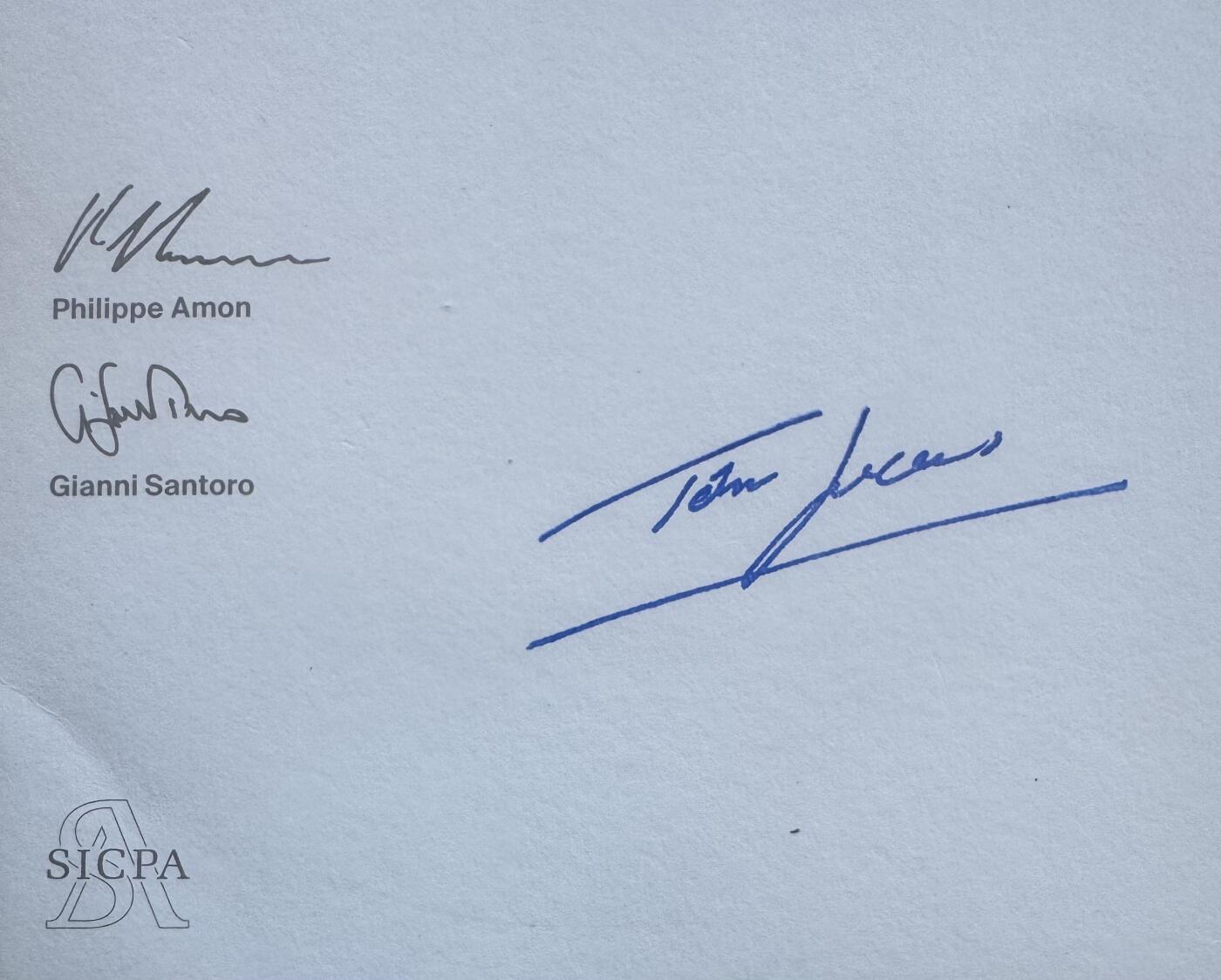 2025第25场（总第225期）：精品测试钞、塑料钞、纪念券、外钞综合场 瑞士SICPA 2023年“布鲁塞尔原子塔”超大尺寸单面深凹雕刻版新年贺卡册装UNC（册子签名版、右上角略不平整）