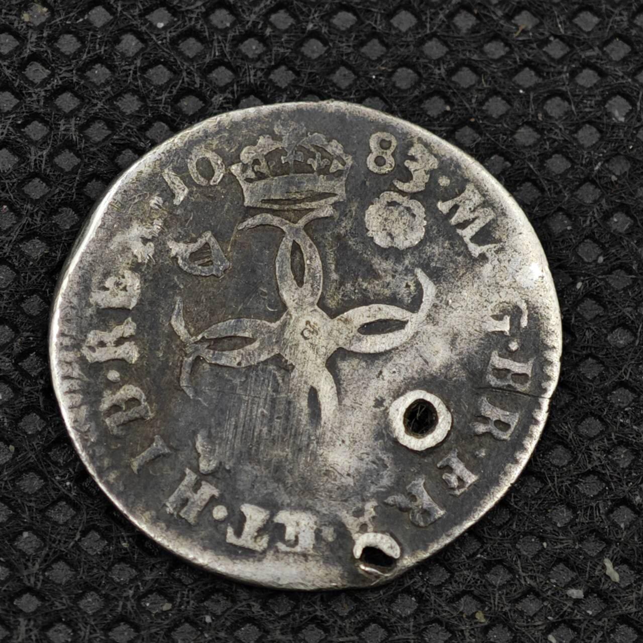 【淘币小摊】限时拍第八百二十四拍  小银币场  满百包邮可预留两周  周一统一发货   英国1683年查尔斯二世4便士濯足币