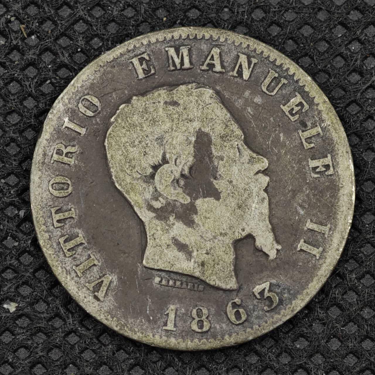 【淘币小摊】限时拍第八百二十四拍  小银币场  满百包邮可预留两周  周一统一发货   意大利1863年1里拉银币