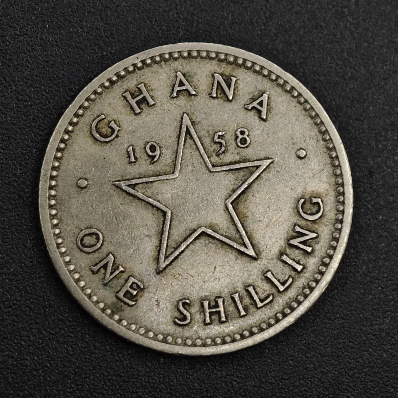 【淘币小摊】实时拍第八百二十一拍   散币场   满百包邮可预留二周 每周一统一发货   加纳1958年1先令镍币