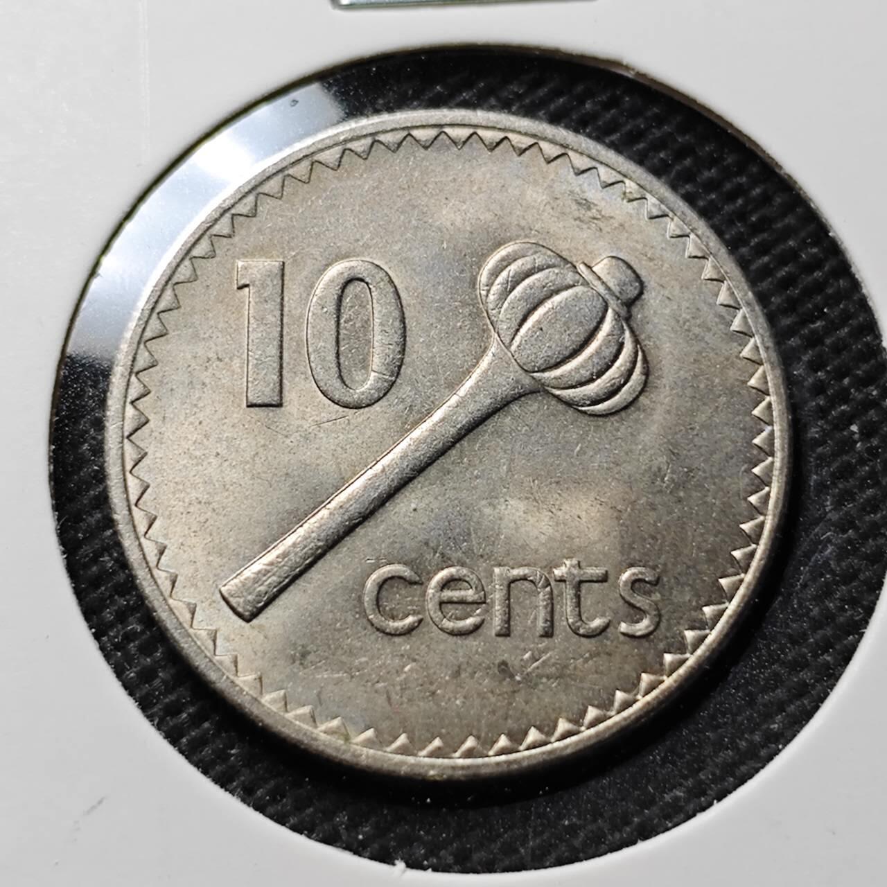 KK钱币收藏小铺 第375期  2月预留时间 周末发货  1969斐济10分 好品