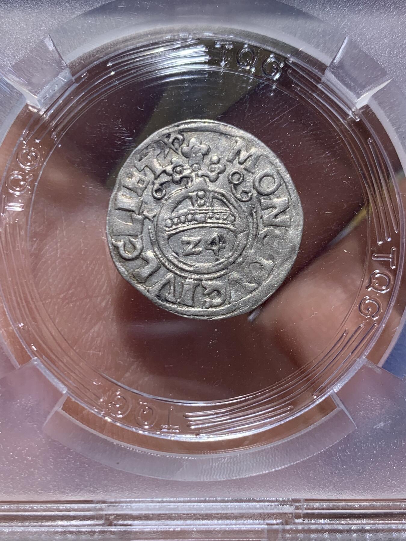 《竞宝斋》第445场 周日，周一，2场连拍 （全场包邮） TQG AU55 神圣罗马帝国 拉芬斯堡 1609年 1/24泰勒 银币 细节完整 打制较好 少见品种