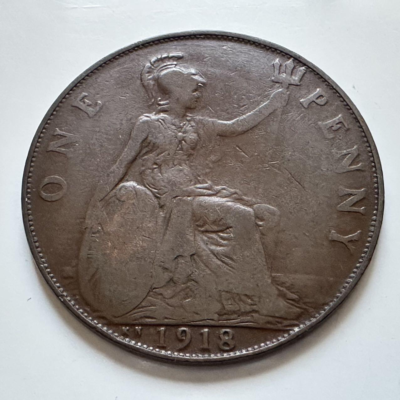 🌹外币初藏🌹🐯2025年第138场  每周二四六晚8️⃣点 接代拍 英国1918年一便士