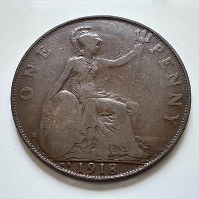 🌹外币初藏🌹🐯2025年第138场  每周二四六晚8️⃣点 接代拍 - 英国1918年一便士