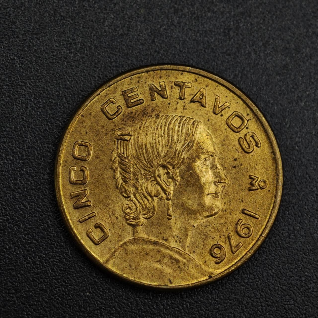 【淘币小摊】实时拍第八百二十一拍   散币场   满百包邮可预留二周 每周一统一发货   墨西哥1976年5分银币