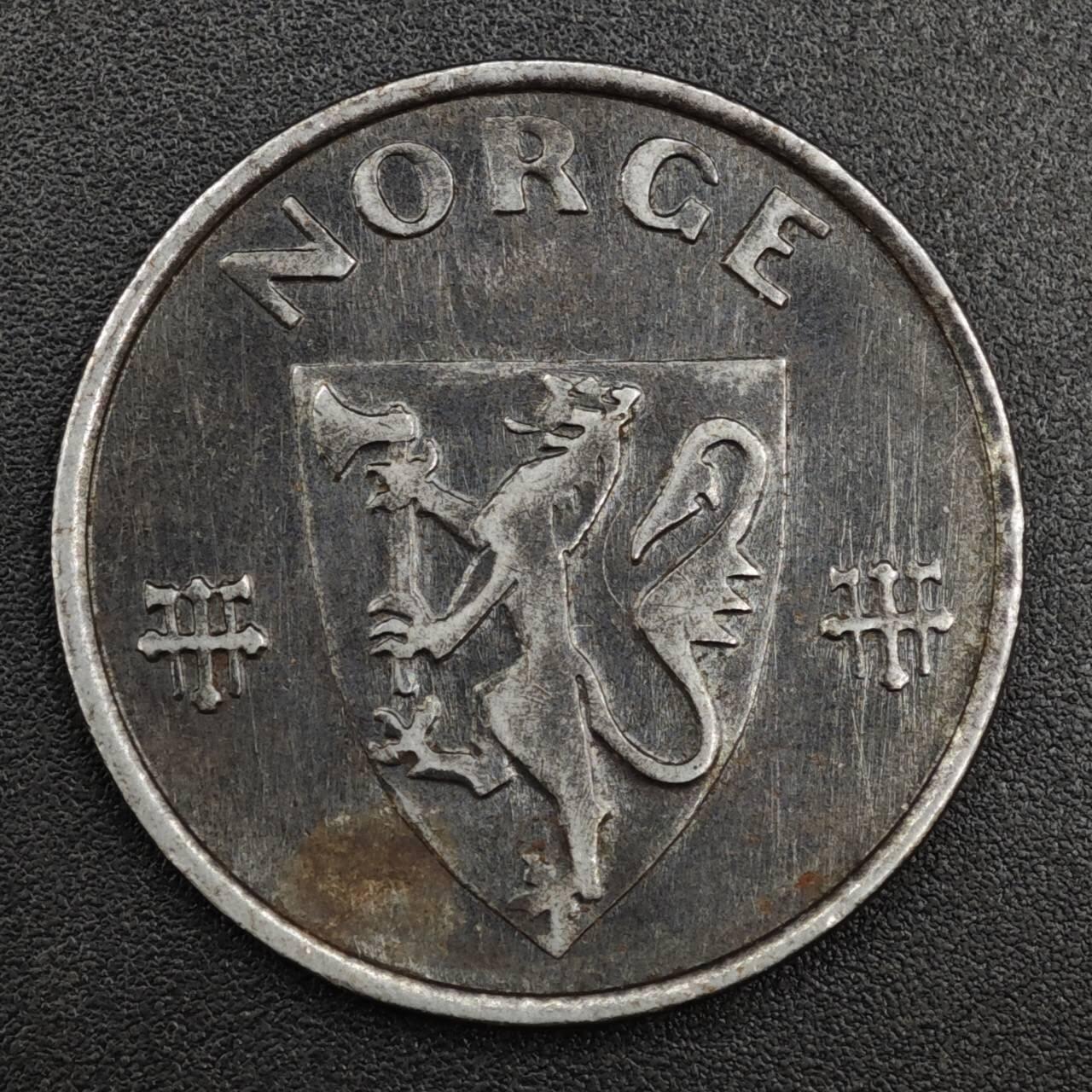 【淘币小摊】实时拍第八百二十一拍   散币场   满百包邮可预留二周 每周一统一发货   挪威1941年5欧尔铁币