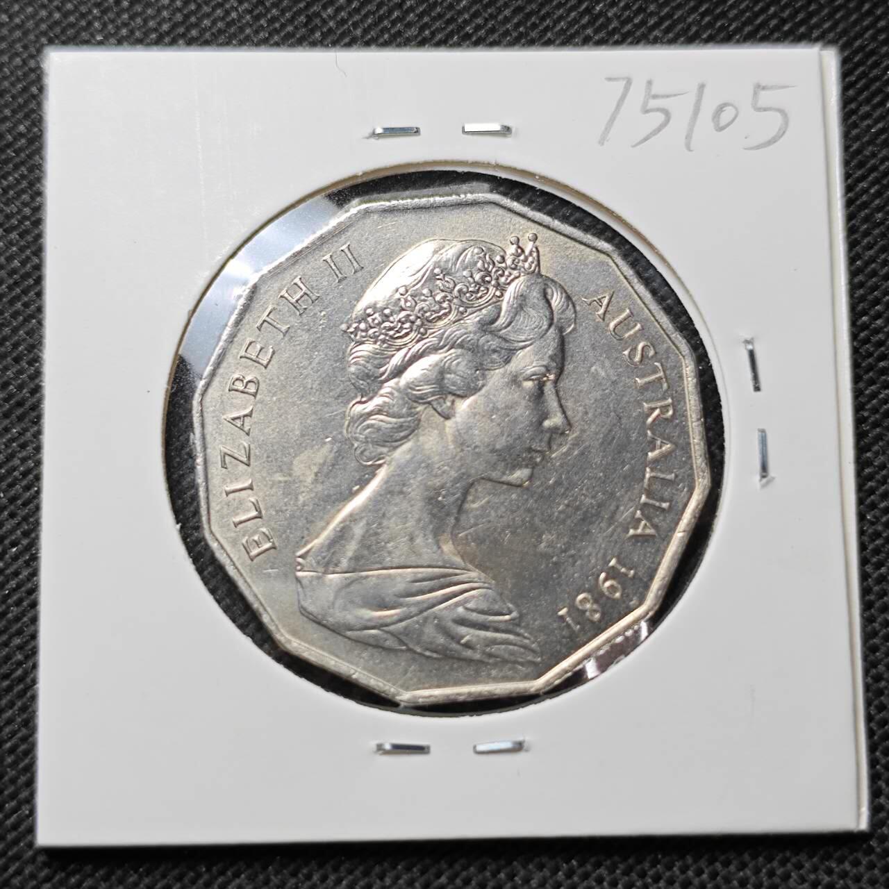 KK钱币收藏小铺 第375期  2月预留时间 周末发货  1981澳大利亚50便士