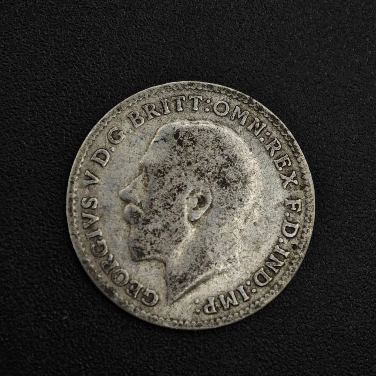 【淘币小摊】实时拍第八百二十一拍   散币场   满百包邮可预留二周 每周一统一发货   英国1914年乔治五世3便士银币