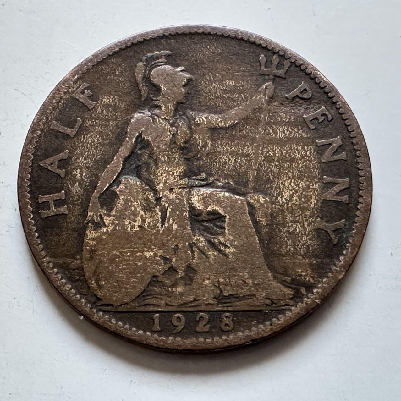 🌹外币初藏🌹🐯2025年第138场  每周二四六晚8️⃣点 接代拍 英国1928年半便士e