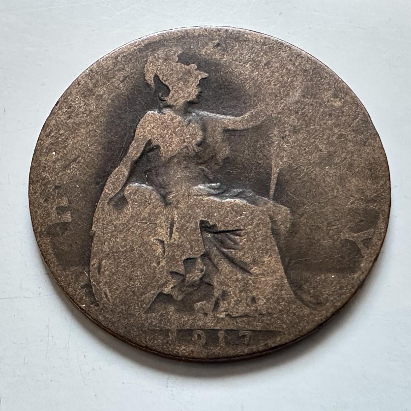 🌹外币初藏🌹🐯2025年第138场  每周二四六晚8️⃣点 接代拍 英国1917年半便士c