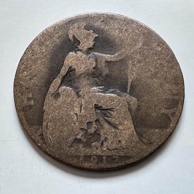 🌹外币初藏🌹🐯2025年第138场  每周二四六晚8️⃣点 接代拍 - 英国1917年半便士c