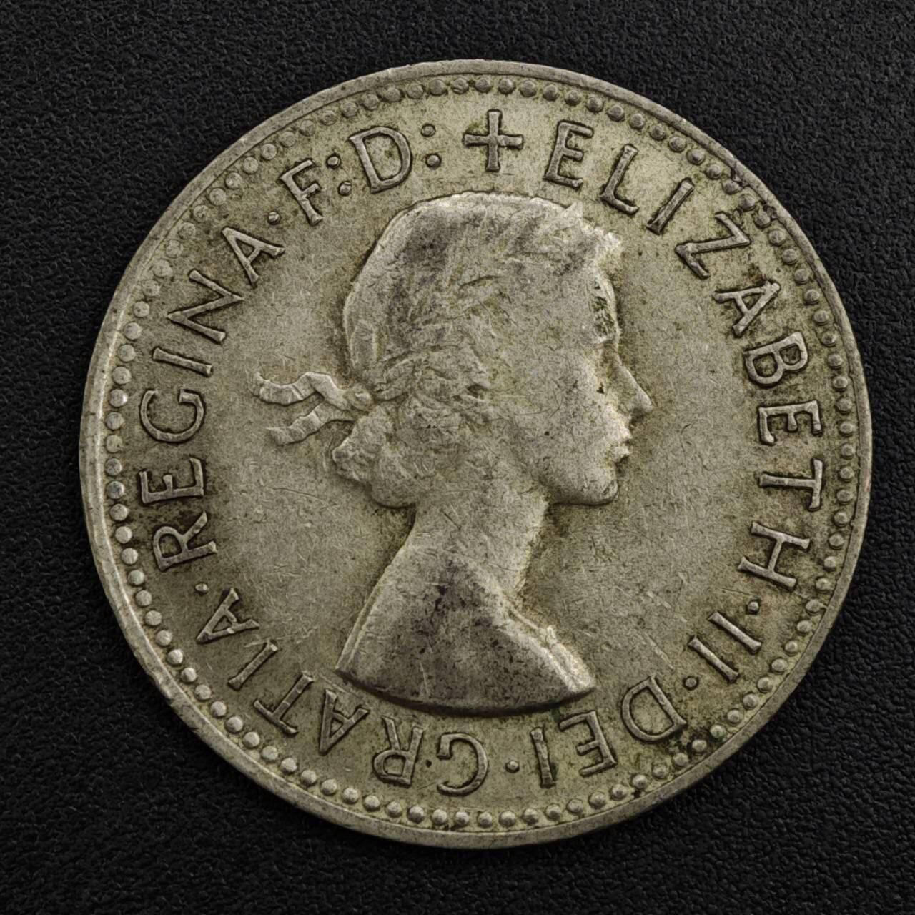 【淘币小摊】实时拍第八百二十一拍   散币场   满百包邮可预留二周 每周一统一发货   澳大利亚1961年伊丽莎白二世一先令绵羊银币