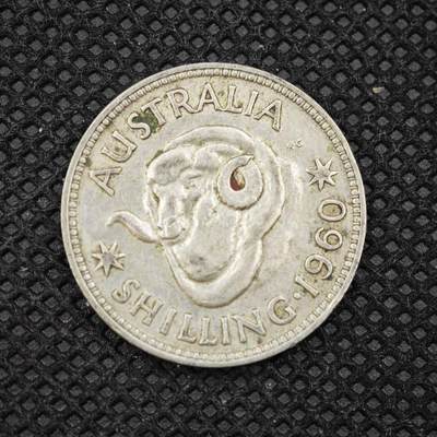 【淘币小摊】限时拍第八百二十四拍  小银币场  满百包邮可预留两周  周一统一发货  -        澳大利亚1960年伊丽莎白二世一先令银币