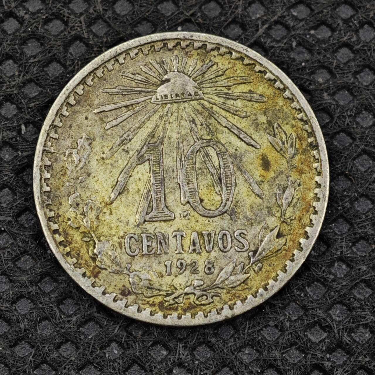 【淘币小摊】限时拍第八百二十四拍  小银币场  满百包邮可预留两周  周一统一发货    墨西哥1928年10分银币