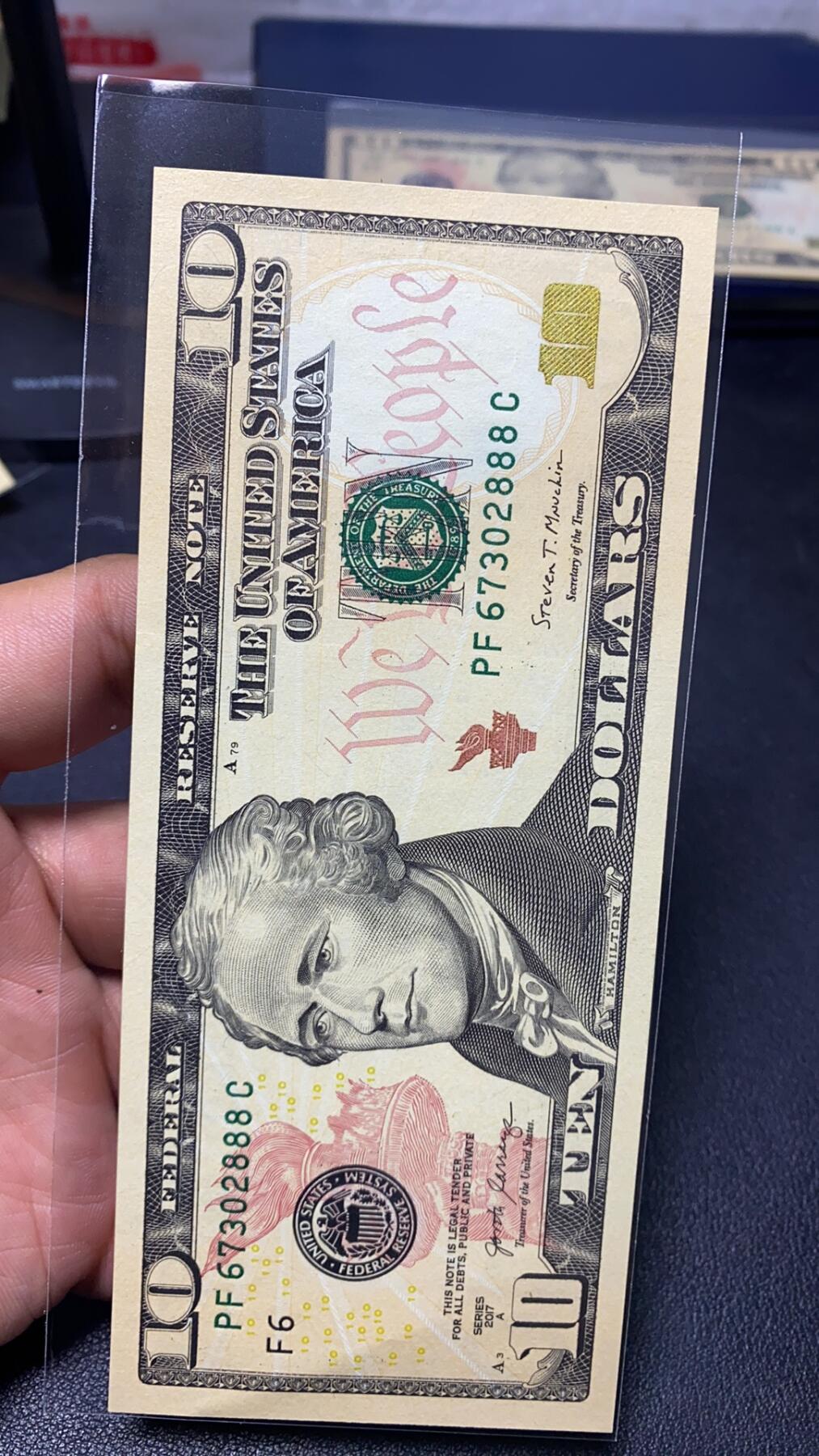 全新10美金尾888号