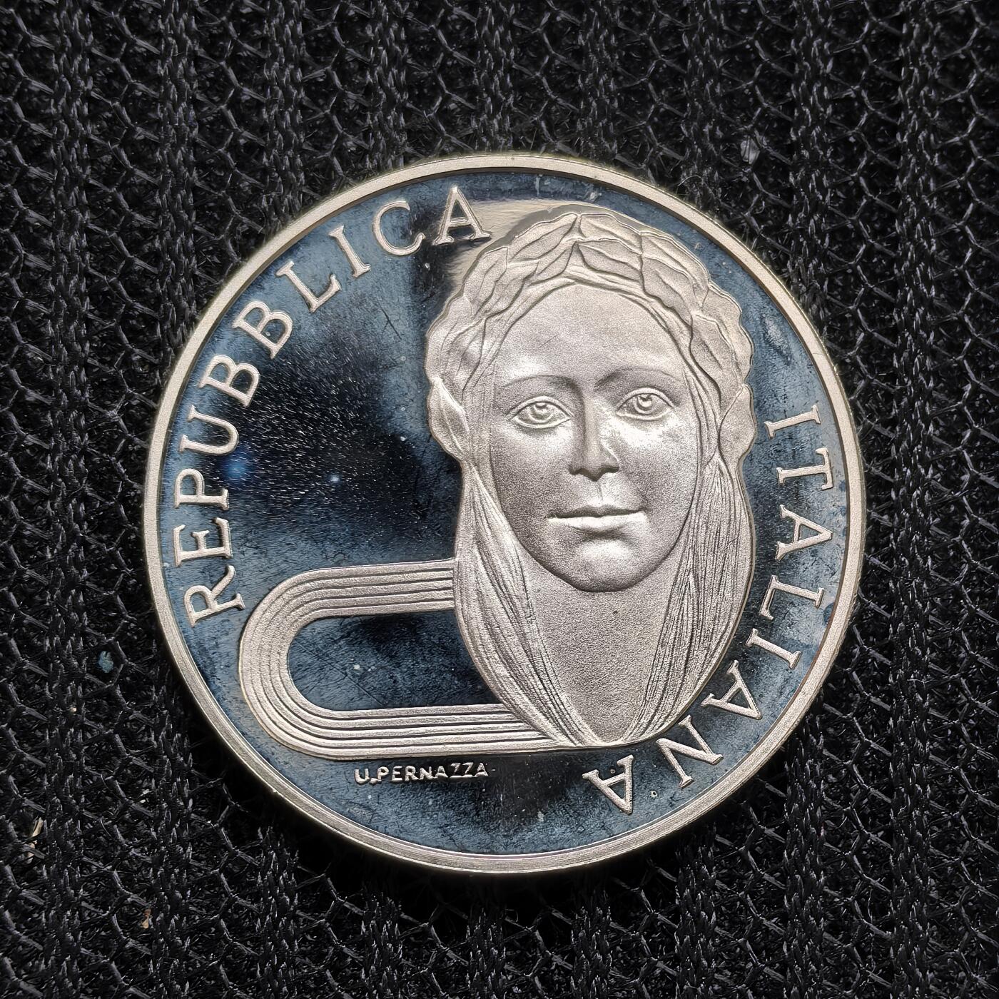 道一币馆币章第一百五十八场 原盒证 意大利1992年巴塞罗那奥运会500里拉精制银币 12000