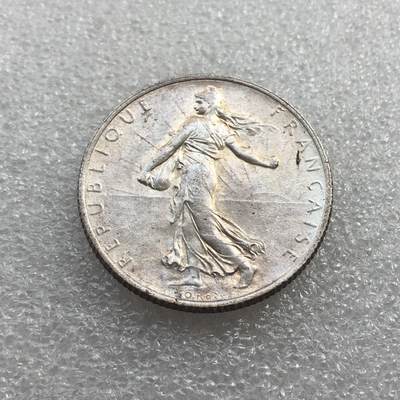 世界钱币专场拍卖 每周二开拍 - 1919年法国播种女神2法郎银币