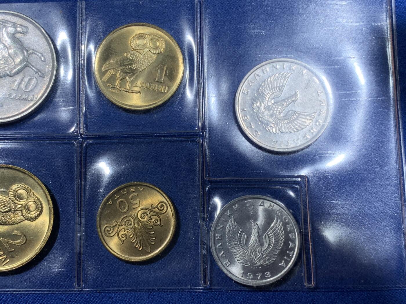 《竞宝斋》第445场 周日，周一，2场连拍 （全场包邮） 希腊 1973年 8枚装 含多枚经典品种 状态拉满