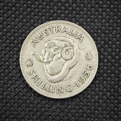 【淘币小摊】限时拍第八百二十四拍  小银币场  满百包邮可预留两周  周一统一发货  -        澳大利亚1956年伊丽莎白二世一先令银币