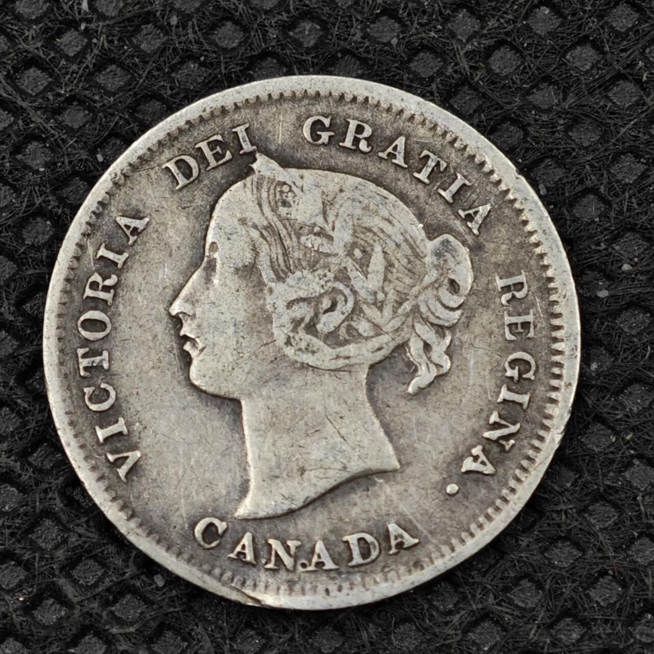 【淘币小摊】限时拍第八百二十四拍  小银币场  满百包邮可预留两周  周一统一发货   加拿大1899年维多利亚5分银币