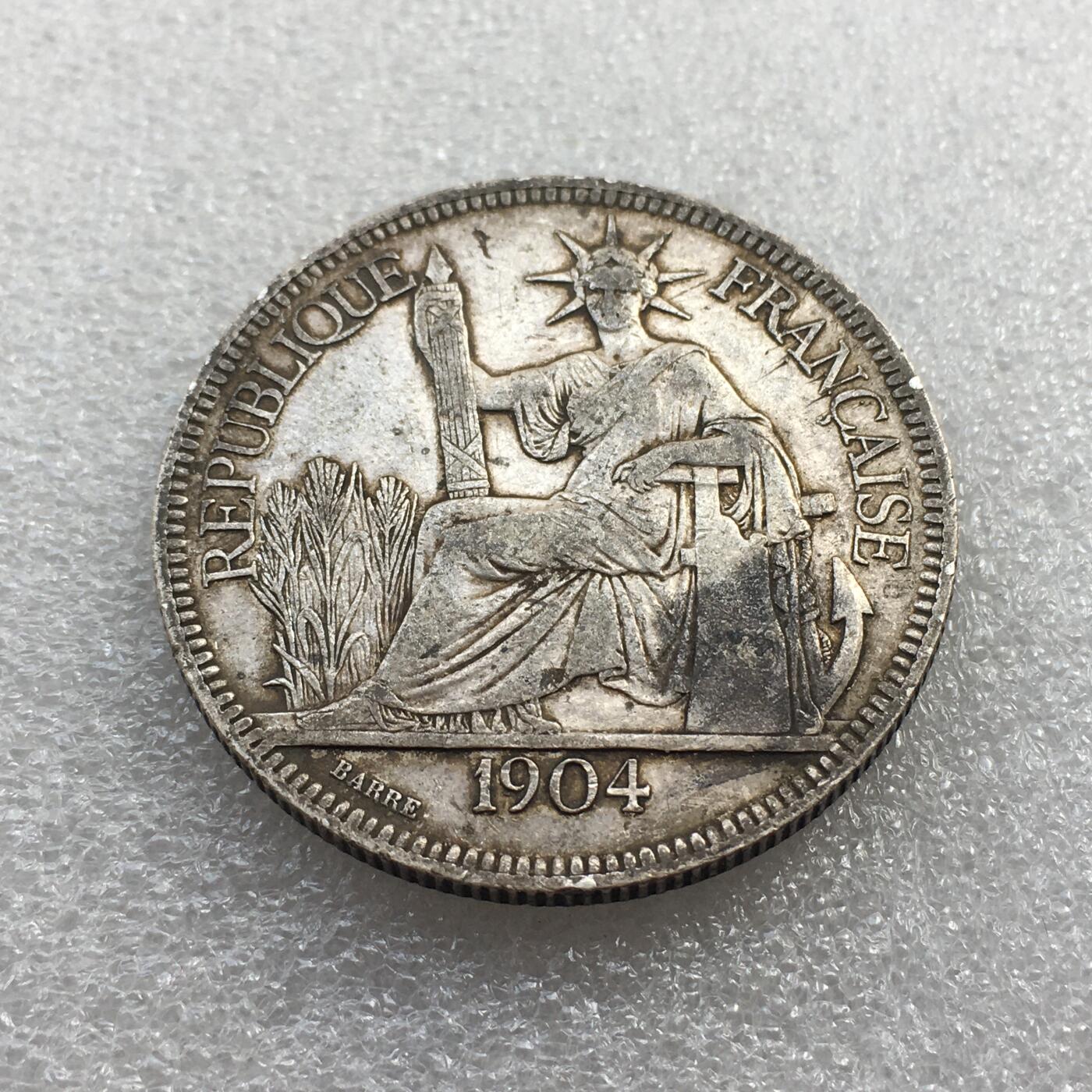 世界钱币专场拍卖 每周二开拍 1904年法属坐洋女神一元银币