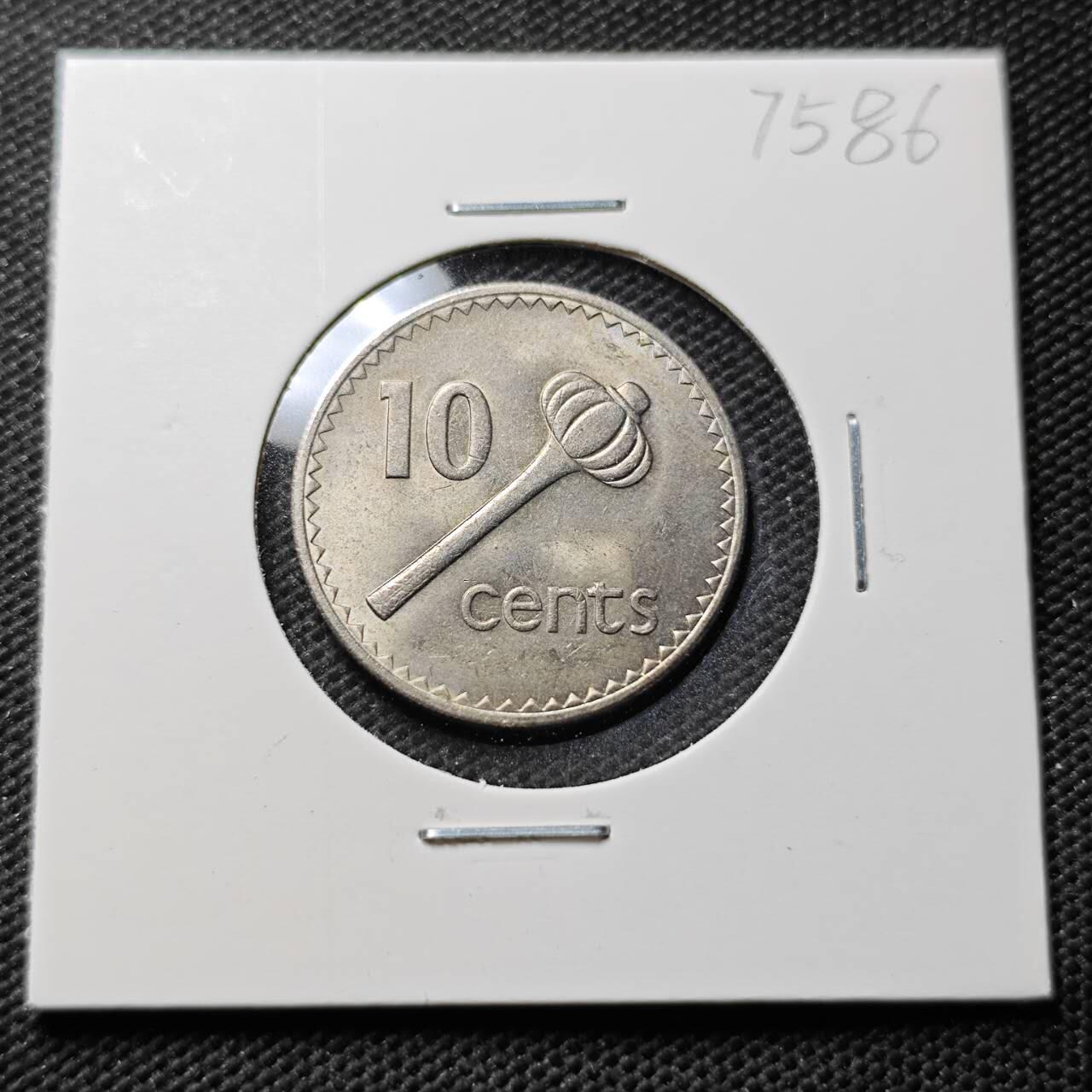 KK钱币收藏小铺 第375期  2月预留时间 周末发货  1969斐济10分 好品