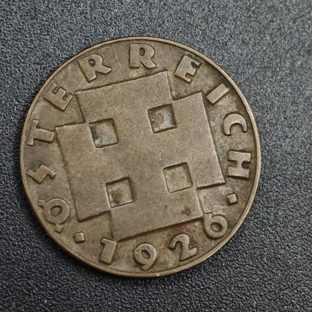 【淘币小摊】实时拍第八百二十一拍   散币场   满百包邮可预留二周 每周一统一发货   奥地利1926年2格罗申铜币