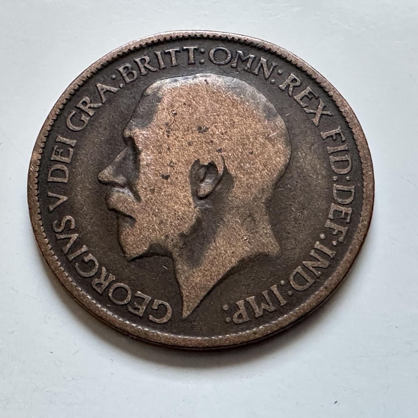 🌹外币初藏🌹🐯2025年第138场  每周二四六晚8️⃣点 接代拍 英国1917年半便士d