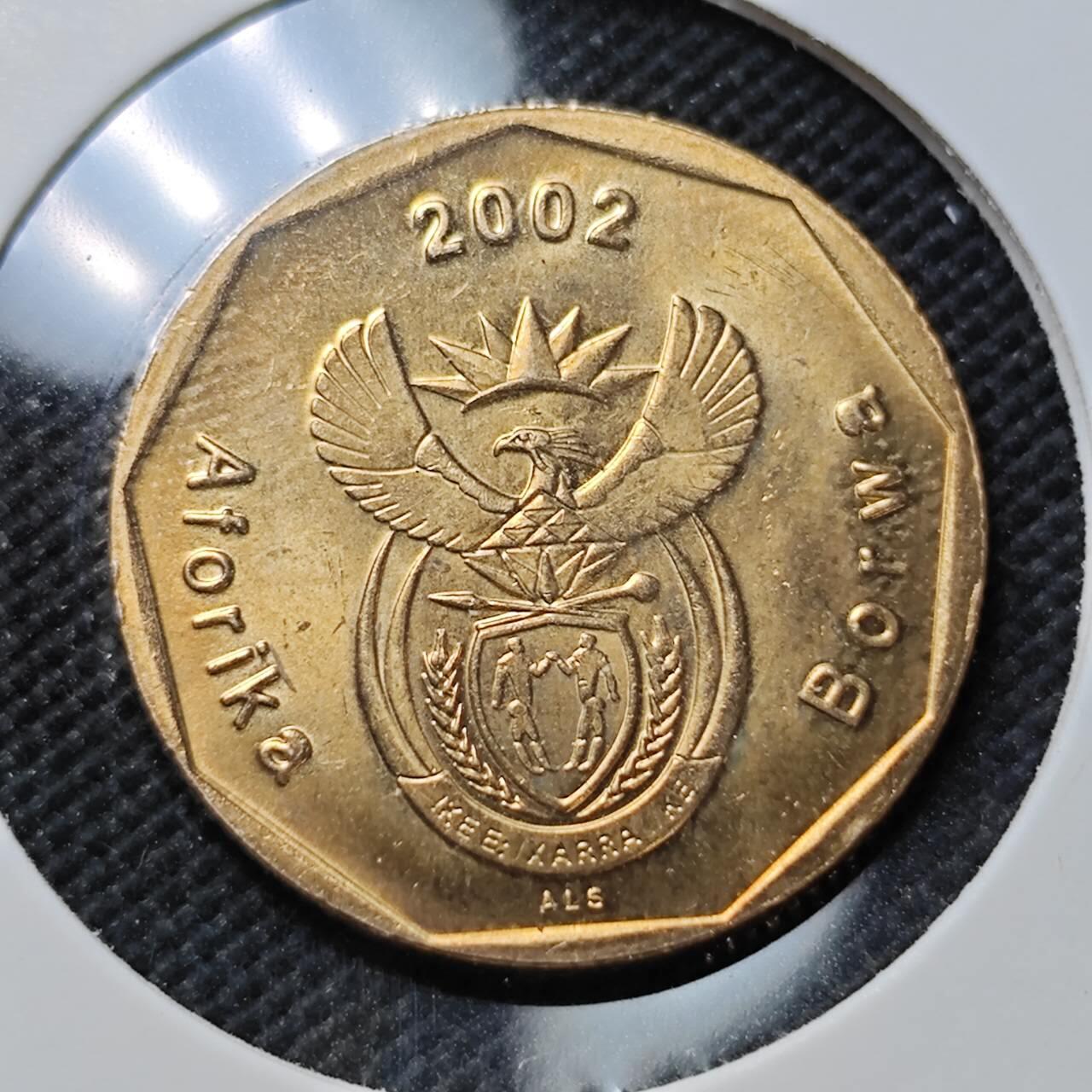 KK钱币收藏小铺 第375期  2月预留时间 周末发货 2002 南非50分纪念币 世界杯纪念币