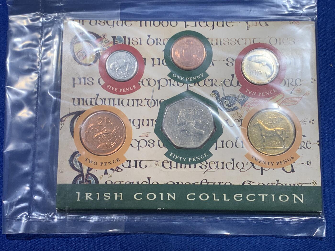 《竞宝斋》第445场 周日，周一，2场连拍 （全场包邮） 爱尔兰动物套币六枚装 有趣的一套 塑封包装 未打开拍照