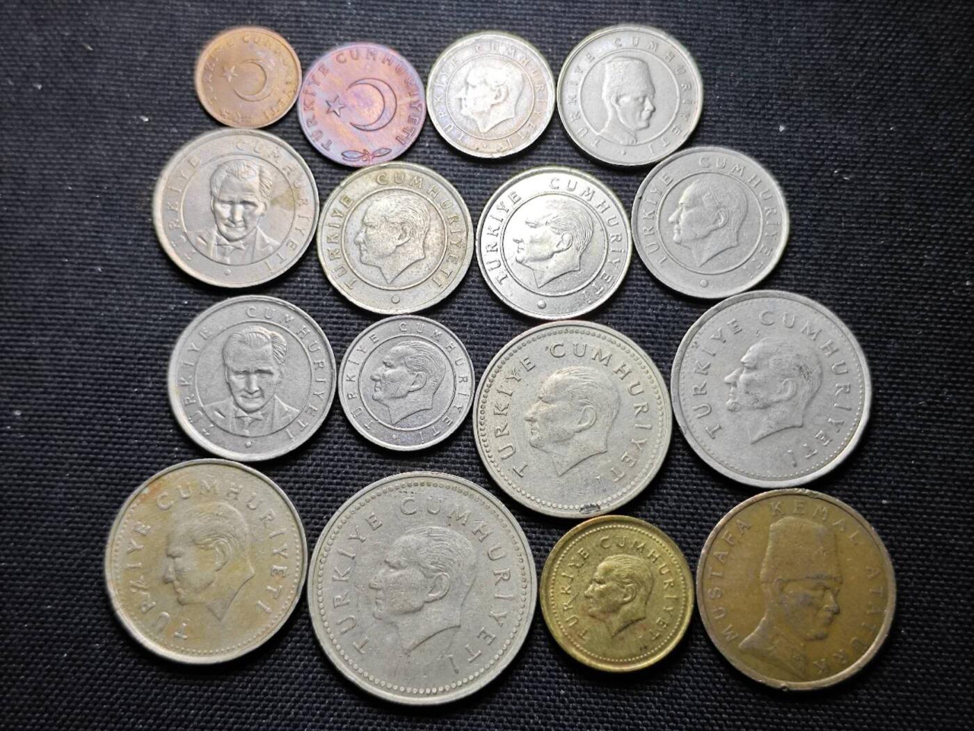 KK钱币收藏小铺 第375期  2月预留时间 周末发货  土耳其一组16枚