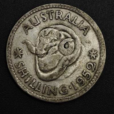 【淘币小摊】实时拍第八百二十一拍   散币场   满百包邮可预留二周 每周一统一发货   - 澳大利亚1952年乔治六世一先令绵羊银币