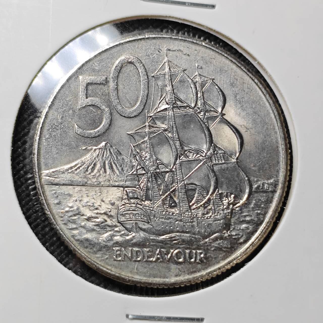 KK钱币收藏小铺 第375期  2月预留时间 周末发货 1980 新西兰50分