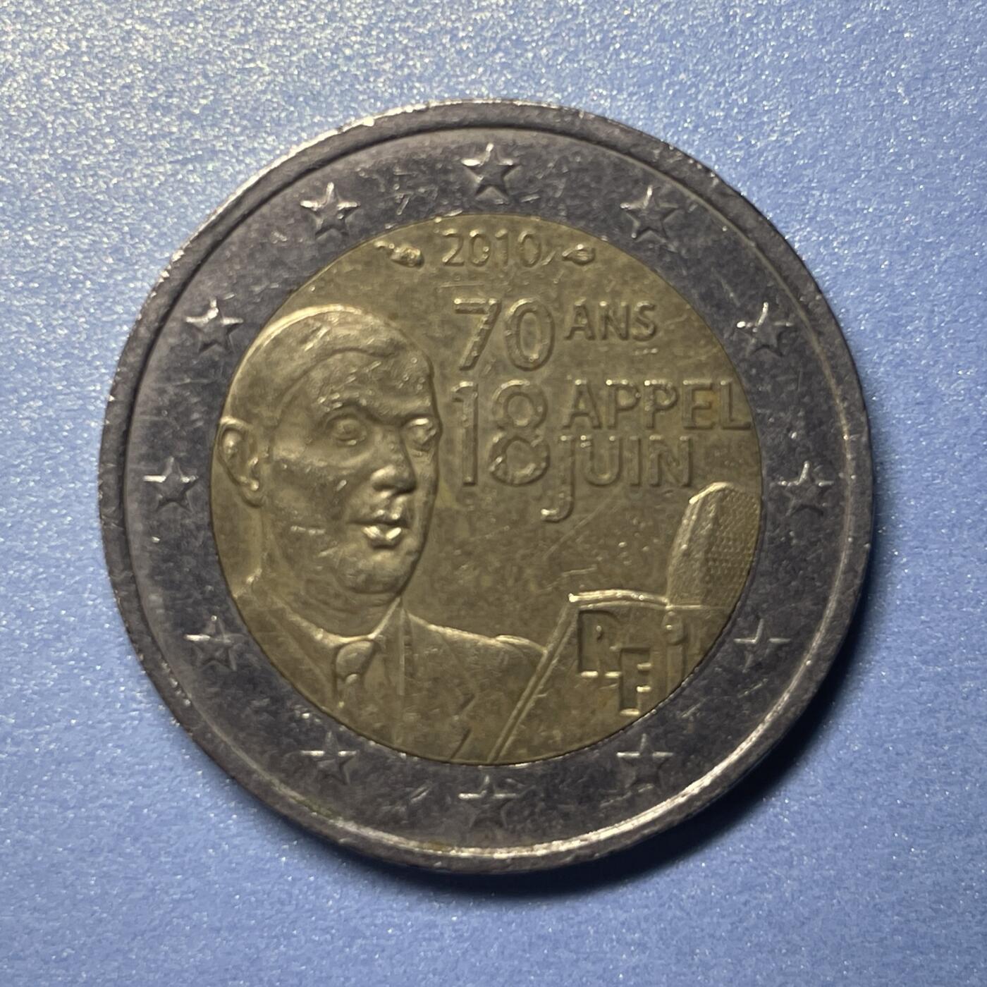 【世界各国硬币】限时专拍 【009】2010年2欧元硬币一枚